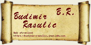 Budimir Rasulić vizit kartica